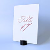 "Black Color Circle Table Number Holder, Set of 5" - Place Card Holders in black by Corduroy Effect