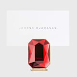 "Single gem placecard holder, bright red, set of two" - Place Card Holders in red by Joanna Buchanan