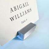 "Silver Color Rectangle Place Card Holder, Set of 25" - Place Card Holders in silver by Corduroy Effect