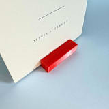 "Red Rectangle Table Number Holder, Set of 5" - Place Card Holders in red by Corduroy Effect