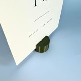"Army Green Circle Table Number Holder, Set of 5" - Place Card Holders in green by Corduroy Effect