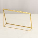 "Brass and Glass Gold Horizontal 6x8" Card Holder" - Place Card Holders in gold by Lea Li