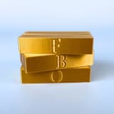 "Personalized Gold Color Rectangle Table Number Holders, Set of 5" - Place Card Holders in gold by Corduroy Effect