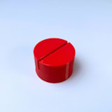 "Red Circle Table Number Holder, Set of 5" - Place Card Holders in red by Corduroy Effect