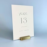 "Brass Color Rectangle Table Number Holder, Set of 5" - Place Card Holders in gold by Corduroy Effect
