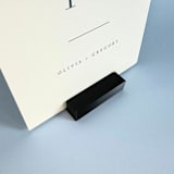 "Black Rectangle Table Number Holder, Set of 5" - Place Card Holders in black by Corduroy Effect