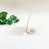 "Rose Gold Wire Spiral Table Number Card Holder, Set of 5" - Place Card Holders in black by JV Country Creations