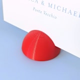 "Red Dome Table Number Holders, Set of 5" - Place Card Holders in red by Corduroy Effect