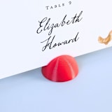 "Red Dome Place Card Holders, Set of 25" - Place Card Holders in red by Corduroy Effect
