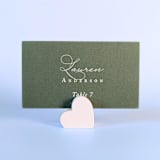 "White Heart Place Card Holders, Set of 10" - Place Card Holders in white by Corduroy Effect