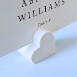 "White Heart Place Card Holders, Set of 10" - Place Card Holders in white by Corduroy Effect