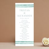 "Tidal Stripe" - Wedding Programs in Sky by Katharine Watson - Front