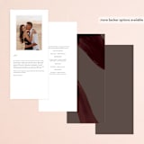 "Garnet" - Wedding Programs in Walnut by Olivia Kanaley Inman - Back of Card Options