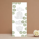"Kota" - Wedding Programs in Onyx by Nazia Hyder - Front