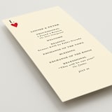 "Red Hearts" - Wedding Programs in Champagne by Helena Vitto - Detail