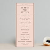 "The Grid" - Wedding Programs in Rosebud by Mansi Verma - Front