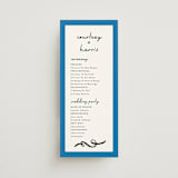 "Swirl Frame" - Wedding Programs in Cobalt by mo kelley - Front