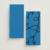 "Swirl Frame" - Wedding Programs in Cobalt by mo kelley - Back of Card Options