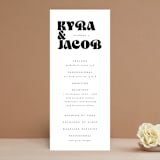 "boba" - Wedding Programs in Onyx by Up Up Creative - Front