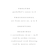 "boba" - Wedding Programs in Onyx by Up Up Creative - Detail