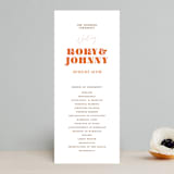 "Rory" - Wedding Programs in Rust by Alaina Cherup - Front