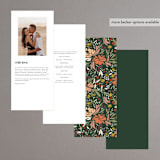 "Bridal Bouquet" - Wedding Programs in Verde by Kindred Fields - Back of Card Options