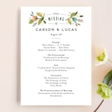 "Floral Ampersand" - Wedding Programs in Sea Breeze by Jennifer Wick - Front