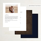 "Outside" - Wedding Programs in Navy by Rebecca Bowen - Back of Card Options