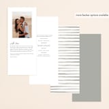 "Watercolor Floral" - Wedding Programs in Fog by Jill Means - Back of Card Options