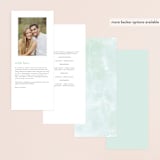 "Caliza" - Wedding Programs in Seafoam by Lauren Chism - Back of Card Options