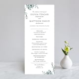 "Fresh Sage" - Wedding Programs in Olive by Christie Kelly - Front