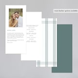 "Fresh Sage" - Wedding Programs in Olive by Christie Kelly - Back of Card Options