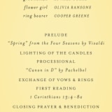 "Big City - Los Angeles" - Wedding Programs in Lemondrop by Hooray Creative - Detail