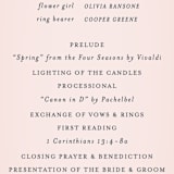 "Big City - San Diego" - Wedding Programs in Blush by Hooray Creative - Detail