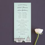 "Big City - Washington DC" - Wedding Programs in Mint Green by Hooray Creative - Front