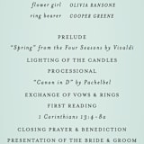 "Big City - Washington DC" - Wedding Programs in Mint Green by Hooray Creative - Detail