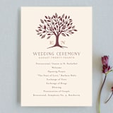 "Enchanted" - Wedding Programs in Bark by Griffinbell Paper Co. - Front