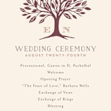 "Enchanted" - Wedding Programs in Bark by Griffinbell Paper Co. - Detail