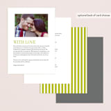 "float + celebrate" - Wedding Programs in Celery by Float Paperie - Back of Card Options