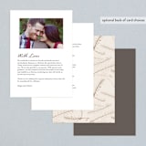 "Gone To Seed" - Wedding Programs in Taupe by Honeybunch Studio - Back of Card Options