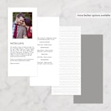 "Johannis" - Wedding Programs in Ink by Jack Knoebber - Back of Card Options