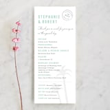 "Passport" - Wedding Programs in Seafoam by Sarah Curry - Front