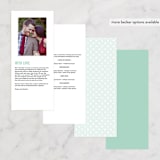 "Passport" - Wedding Programs in Seafoam by Sarah Curry - Back of Card Options