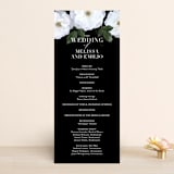 "Heirloom Roses" - Wedding Programs in Ebony by Jill Means - Front