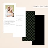 "Heirloom Roses" - Wedding Programs in Ebony by Jill Means - Back of Card Options