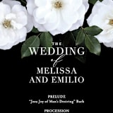 "Heirloom Roses" - Wedding Programs in Ebony by Jill Means - Detail