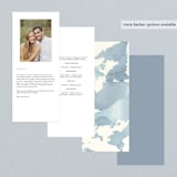 "Reverie" - Wedding Programs in Periwinkle by Sara Hicks Malone - Back of Card Options