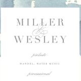 "Reverie" - Wedding Programs in Periwinkle by Sara Hicks Malone - Detail