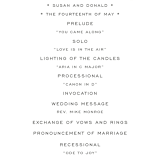 "Romantic Frame" - Wedding Programs in Soft Petal by SimpleTe Design - Detail