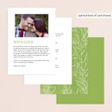 "Simple Sprigs" - Wedding Programs in Fern by Erin Deegan - Back of Card Options